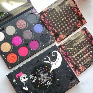 NEW & RARE! ColourPop Nightmare Before Christmas Palette & 2x Crystal Sheets